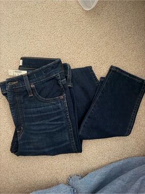 Madewell Dark Blue Straight-Leg Jeans